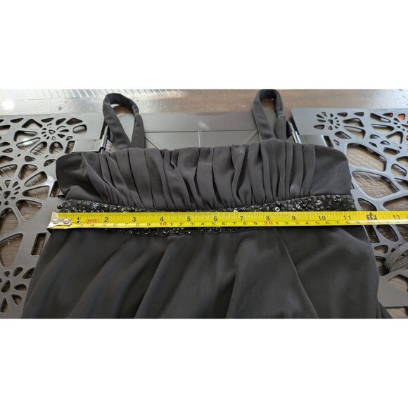 Vintage Y2K City Triangles Dress Juniors M (Fits XS-S) Babydoll Chiffon Beaded - Picture 13 of 14